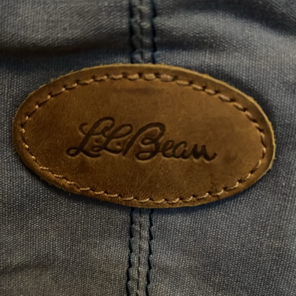 Ll Bean Waxed Canvas and Leather Backpack - Picture 2 of 4